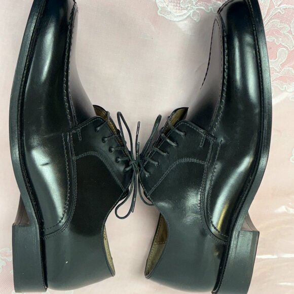 NEW-Bass-Men.s-1867001-SNIDER-Black leather Dress shoes.Sz-8.5M.Brazil. main image 6